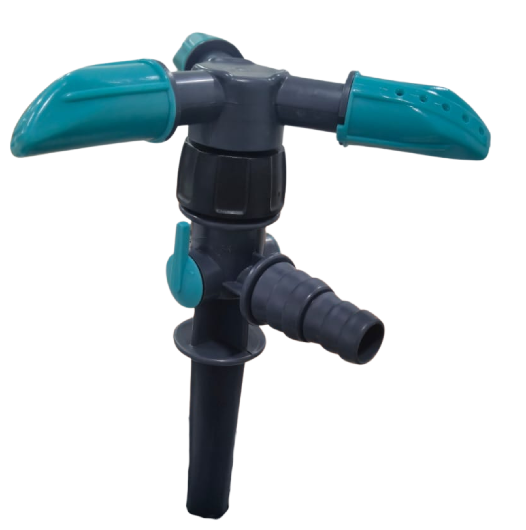 Regador acople rapido 3 brazos estaca